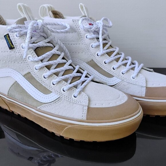 Vans Women Sk8-Hi MTE-2 Waterproof Suede in Warmth & Cheer Cornstalk/Marshmallow - Picture 15 of 15